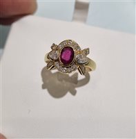 Ring Woman in Gold Rubino ANOR-106-286